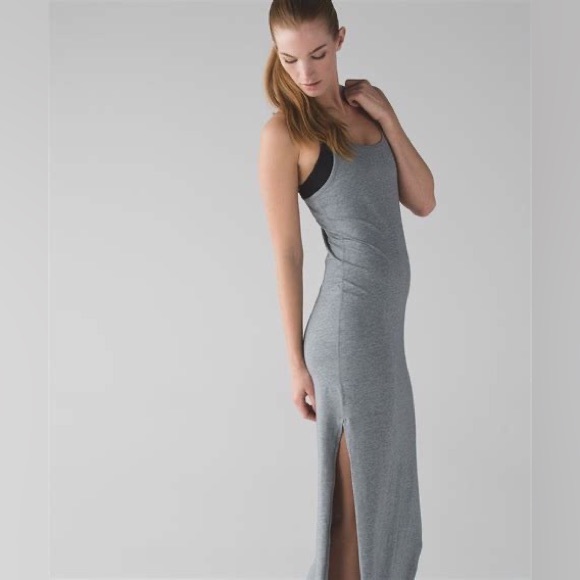 NWOT LULULEMON Refresh Maxi Dress Heathered Grey XS - Picture 3 of 9